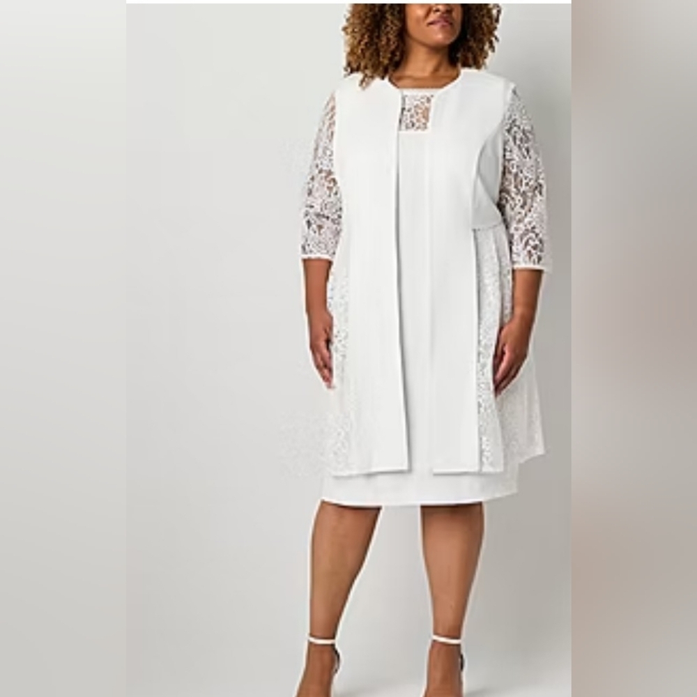 Maya Brooke Plus Jacket Dress